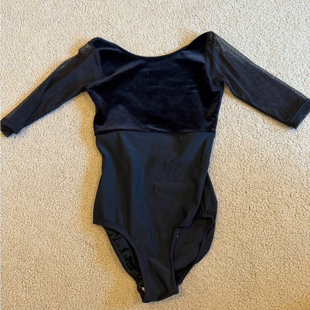 Eleve Kids Black Velvet Leotard
